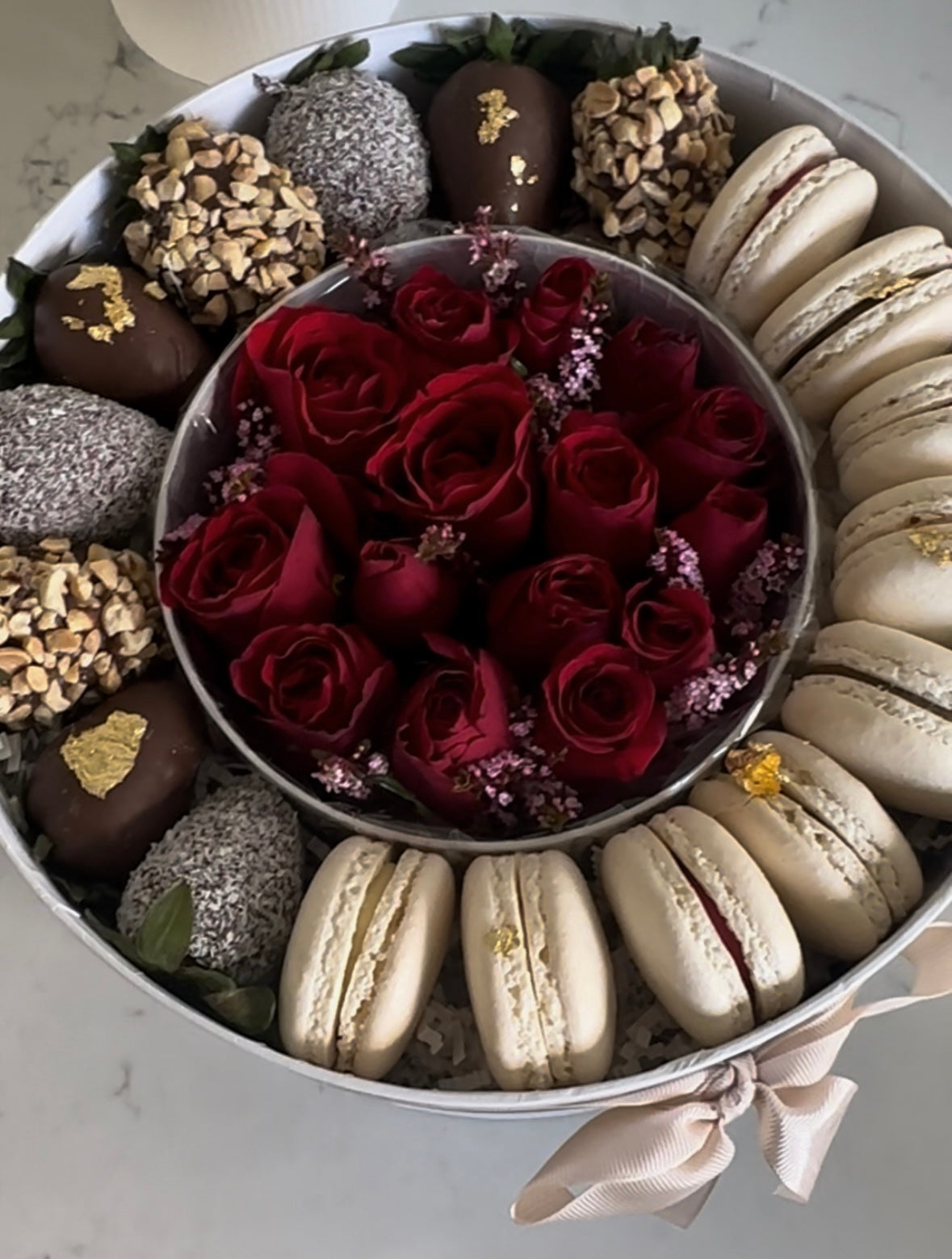 Roses Are Red Gift Box - Macaron Delights Sydney