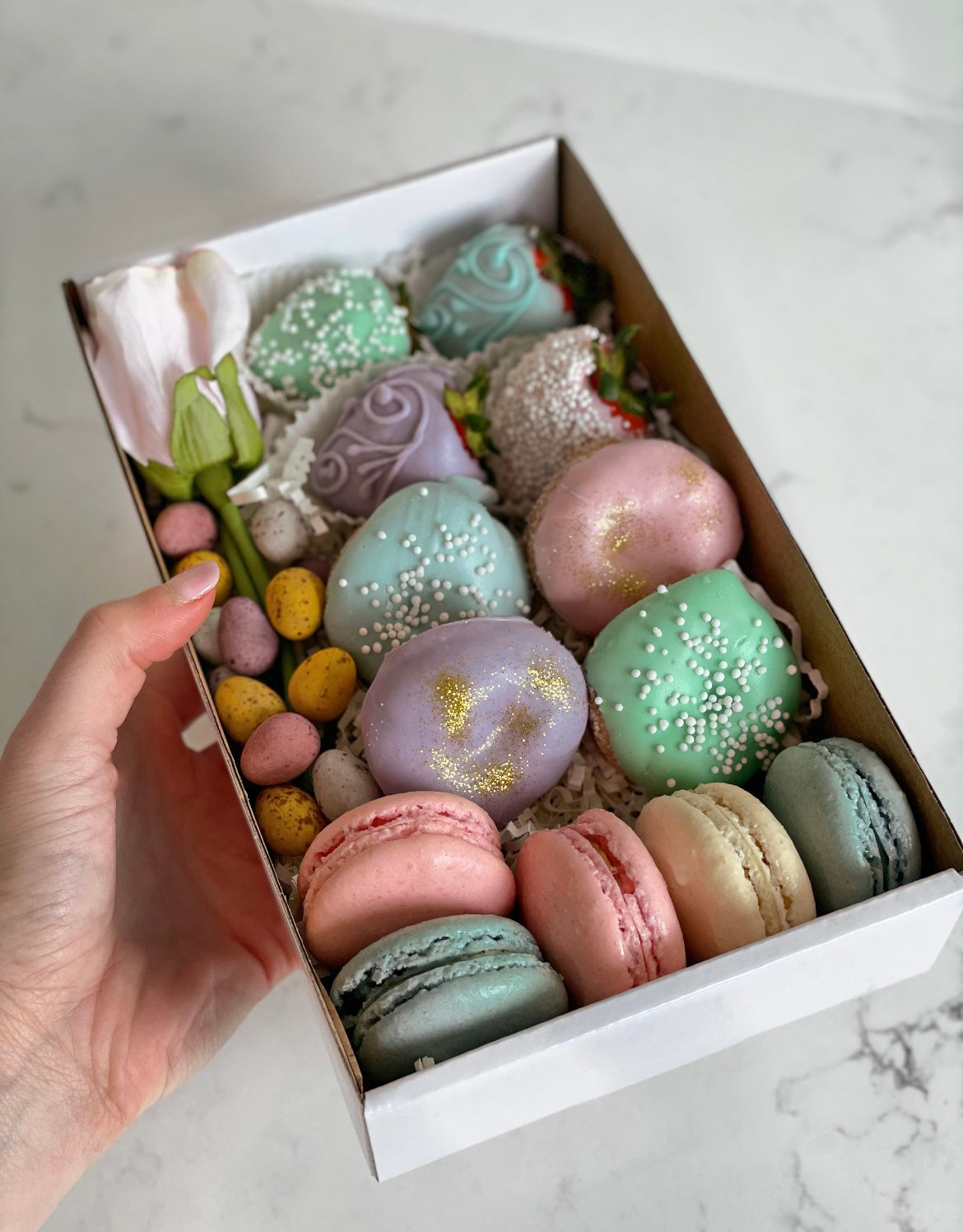 Easter xoxo Dessert Box - Macaron Delights Sydney