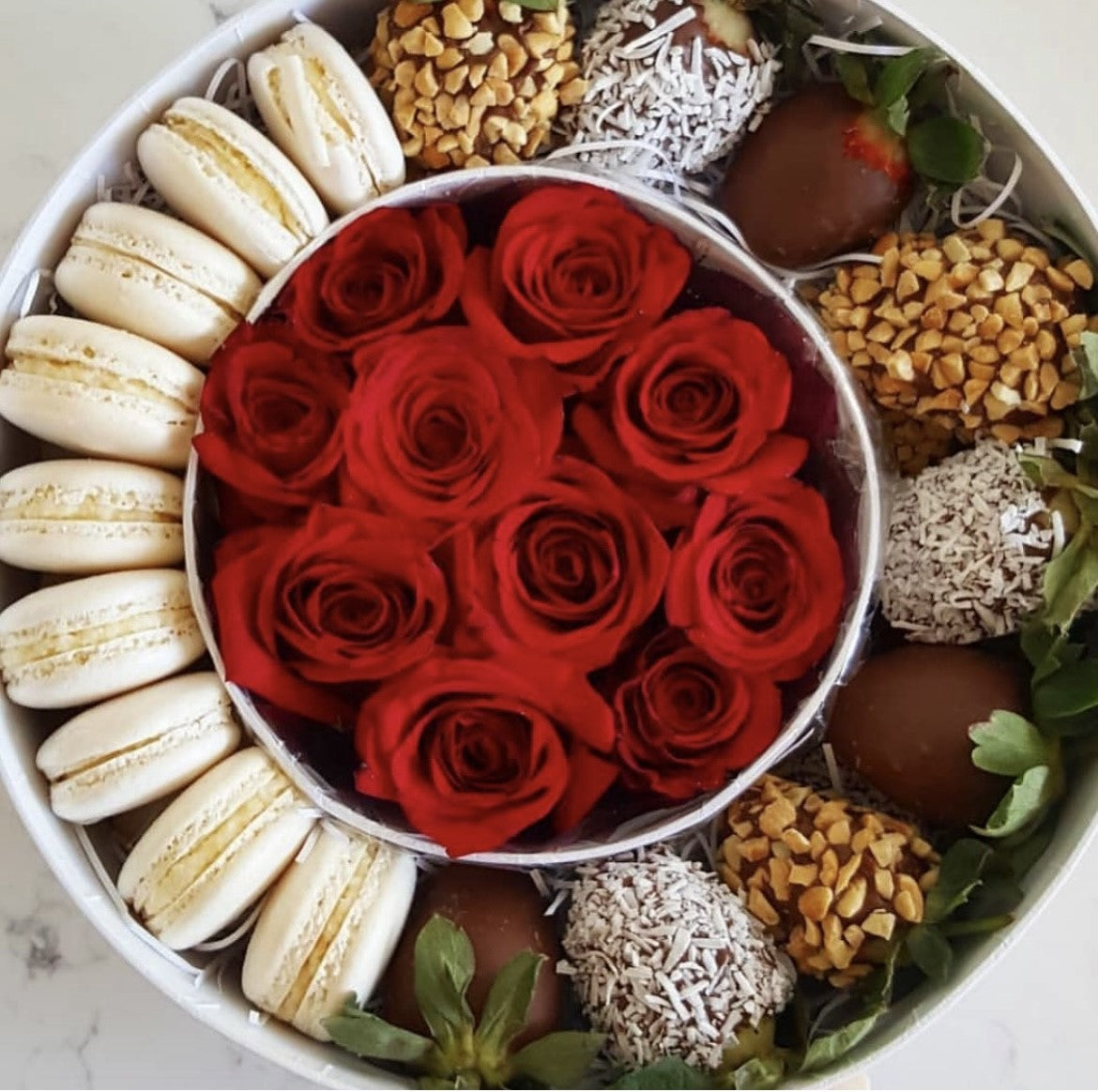 Roses Are Red Gift Box - Macaron Delights Sydney
